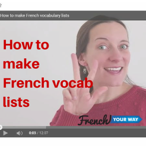how to make French vocab lists - image