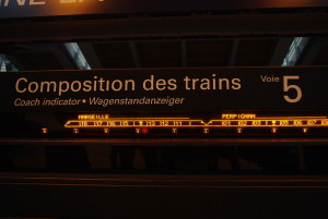 how to take the train on France - coach indicator